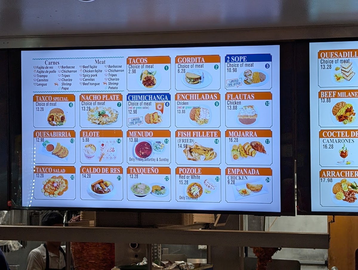 Taqueria Taxco Menu - Image 1